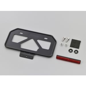 デイトナ DAYTONA デイトナ 17662 軽量ナンバープレートホルダー リフレクター付き ブラック Mサイズ 原付用山型 DAYTONA