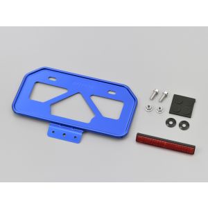 デイトナ DAYTONA デイトナ 17665 軽量ナンバープレートホルダー リフレクター付き ブルー Mサイズ 原付用山型 DAYTONA