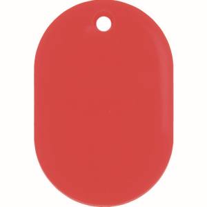 日本緑十字社 緑十字 200014 小判札 無地札 小判札45-R 赤 45×30mm スチロール樹脂