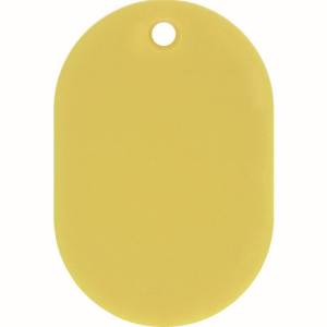 日本緑十字社 緑十字 200013 小判札 無地札 小判札45-Y 黄 45×30mm スチロール樹脂
