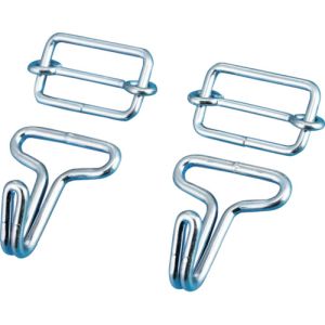 日本緑十字社 緑十字 350040 多目的ゴムロープ用金具 フック ゴムベルトK 2セット/組 ベルト別売