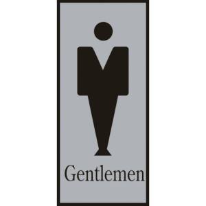 日本緑十字社 緑十字 206051 トイレプレート 男性用 Gentlemen トイレ-340-1 200×80mm アクリル
