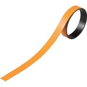 日本緑十字社 緑十字 312025 テープ状カラーマグネット オレンジ マグネ15YR 15mm 幅×1m×0.8mm 2本組