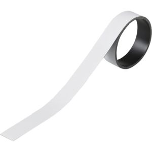 日本緑十字社 緑十字 312031 テープ状カラーマグネット 白 マグネ20W 20mm幅×1m×0.8mm 片面磁力
