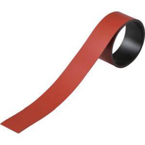 日本緑十字社 緑十字 312054 テープ状カラーマグネット 赤 マグネ30R 30mm 幅×1m×0.8mm 片面磁力