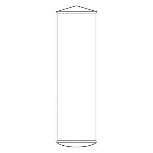 日本緑十字社 緑十字 124100 垂れ幕 懸垂幕 白無地タイプ 幕100 白 1500×450mm ナイロンターポリン