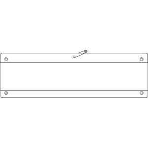 日本緑十字社 緑十字 140201 差し込み式腕章 ビニール製 白 腕章-200 白 90×360mm 軟質エンビ