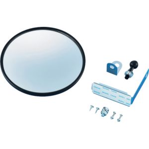 日本緑十字社 緑十字 276012 小型カーブミラー マグネットタイプ 黒 壁丸15BK 147mm Φ 取付金具付