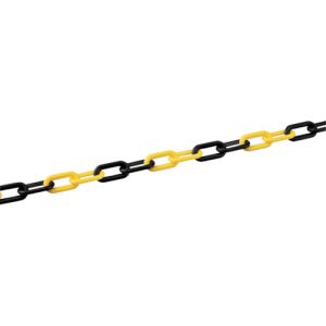 日本緑十字社 緑十字 284025 プラスチックチェーン 黄/黒 PT-830TR 長さ30m 線径8mm Φ ポリエチレン