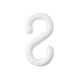 日本緑十字社 緑十字 284121 S字フック 白 PF-6W 線径6mm Φ 21×39.5mm 2個組 樹脂製
