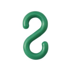 日本緑十字社 緑十字 284122 S字フック 緑 PF-6G 線径6mm Φ 21×39.5mm 2個組 樹脂製
