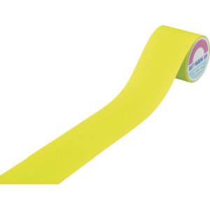 日本緑十字社 緑十字 260312 滑り止めテープ 蛍光黄 ASS-105FY 100mm 幅×5m 塩ビ+鉱物粒子 屋内外兼用