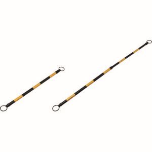 日本緑十字社 緑十字 122335 トラ柄コーンバー 伸縮タイプ 黄反射/黒 スライドバーTR 40.5 35 mm Φ×1.3～2m ABS樹脂製