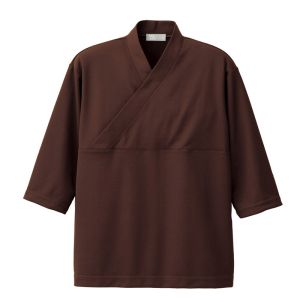 アイトス アイトス HS2900-025-3L きもの衿ニットシャツ 男女兼用 ブラウン 3Lサイズ