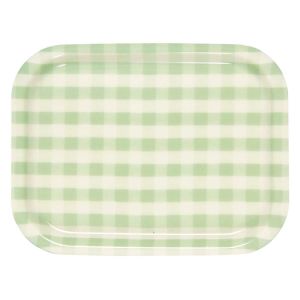 橋本達之助工芸 タツクラフト 橋本達之助工芸 Rトレー ミルキーチェック M グリーン ノンスリップ加工 タツクラフト