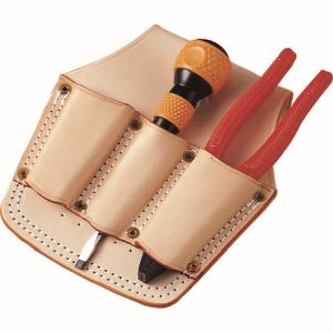 コヅチ KOZUCHI コヅチ SP-33 ヌメ皮ペンチ差し 8インチ用3丁入 二重縫い銅リベット 型押