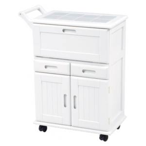 萩原 萩原 MW-3709WH キッチンワゴン ホワイト メーカー直送 代引不可 北海道沖縄離島不可