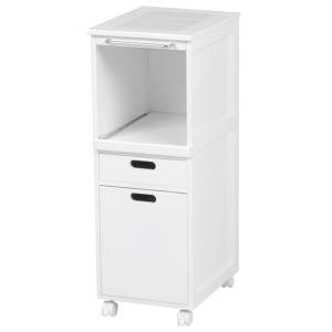 萩原 萩原 MW-6709WH キッチンワゴン ホワイト メーカー直送 代引不可 北海道沖縄離島不可