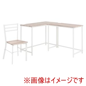 萩原 萩原 LDC-4697WH-TS デスク チェア 3点セット ホワイト メーカー直送 代引不可 北海道沖縄離島不可