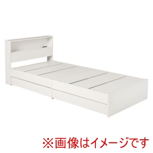 萩原 萩原 RB-1541WS 引出し付き シングル ベッド ホワイトウォッシュ メーカー直送 代引不可 北海道沖縄離島不可