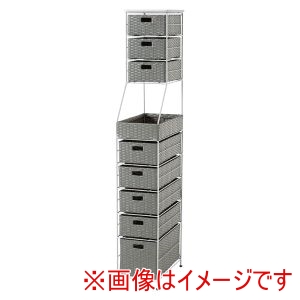 萩原 萩原 RAN-2461GY ランドリーチェスト グレー メーカー直送 代引不可 北海道沖縄離島不可