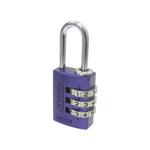 アバス ABUS アバス 145-20 ナンバー可変式南京錠 21mm パープル ABUS