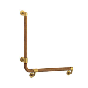 シロクマ シロクマ BR-517L L形丸棒手すり 左 600×600 AG Mオーク