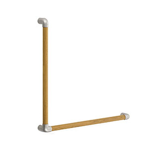 シロクマ シロクマ BR-593 スリムユニバーサル手すりL形 シルバー Lオーク