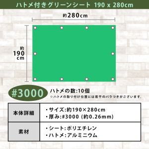 アストロ アストロ ハトメ付き グリーンシート 190×280cm 505-17