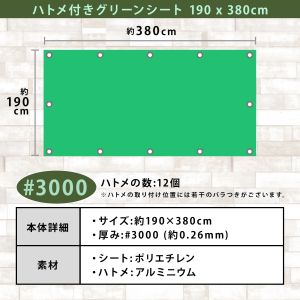 アストロ アストロ ハトメ付き グリーンシート 190×380cm 505-18