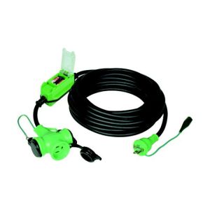 日動 日動工業 PBW-EK10-T 防雨型ポッキン延長ブレーカ 100V 過負荷漏電保護兼用 10m