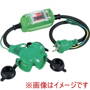 日動工業 NICHIDO 日動工業 PBW-EK-T-10A 防雨ポッキン延長ブレーカ 過負荷漏電保護兼用[10A感度]