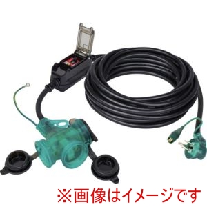 日動工業 NICHIDO 日動工業 PBWL-EK10T-S 防雨Lヘナポッキン延長ブレーカ10m 過負荷漏電保護兼用