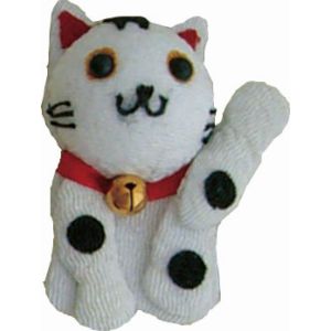 小西リボン Blanc de コア ちりめんパーツ 招き猫 W3.5×H5×D1.5cm KR-F107 小西リボン