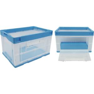 岐阜プラスチック工業 リス CB51NR-TL-B/C CB型折りたたみコンテナーCB-51NRカタトビラL ブルー/トウメイ メーカー直送 代引不可 沖縄離島不可