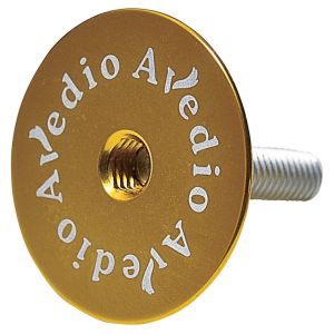 エヴァディオ AVEDIO エヴァディオ 軽量アルミトップキャップ 一体型 ロゴ入 ゴールド AVEDIO