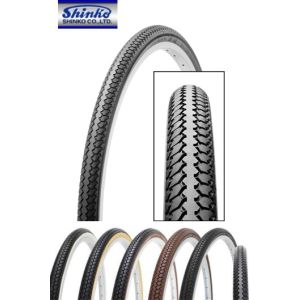 シンコー Shinko シンコー デミングL/L 1本巻 24×1-3/8 ブラック ホワイト Shinko