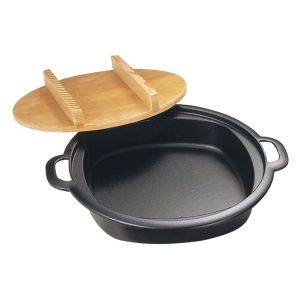 岩鋳 岩鋳 南部 鉄 すきやき兼餃子鍋 木蓋付 24cm 20044