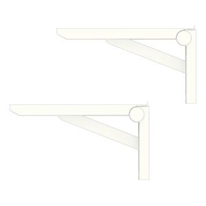 サヌキ SPG サヌキ FDB-200W Coconi オレルノ 折りたたみ棚受 200mm ホワイト 2個入