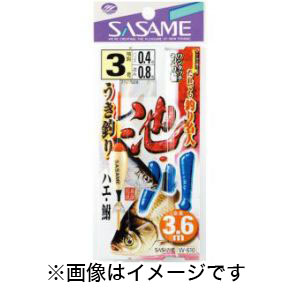 ささめ針 SASAME ささめ針 池 川うき釣り 3.6m 3号 ハリス 0.4 W-610