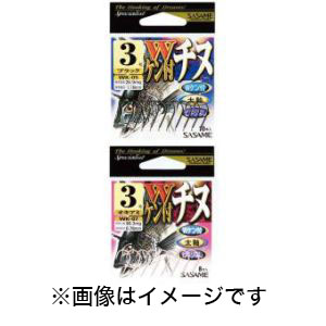 ささめ針 SASAME ささめ針 Wケン付チヌ オキアミ 4号 WK-07W