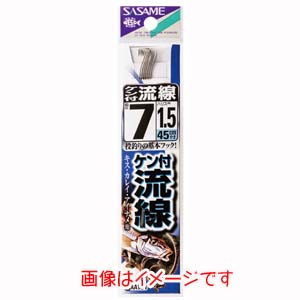 ささめ針 SASAME ささめ針 ケン付流線 白 糸付 11号 ハリス 3 AA101