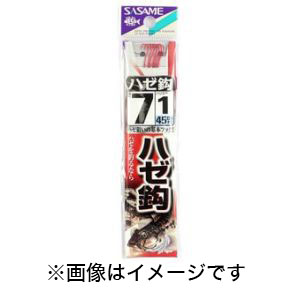 ささめ針 SASAME ささめ針 ハゼ鈎 赤 糸付 7号 ハリス 1 AA900