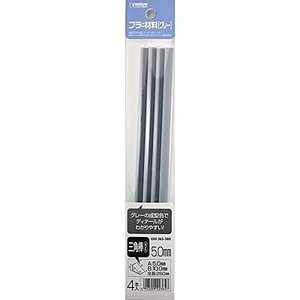 ウェーブ WAVE ウェーブ OM-365 プラ＝材料グレー 三角棒2 5.0mm 4本入 WAVE