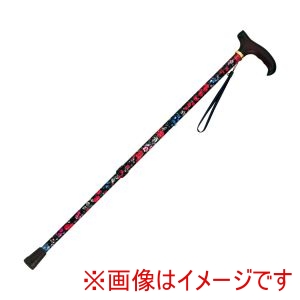島製作所 島製作所 220093 46-F2 伸縮ステッキ 花柄 ブラック