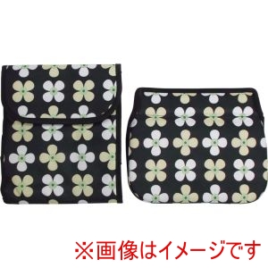 介援隊 介援隊 313740 アンサンブル用 バッグセット 花柄 黒ベース