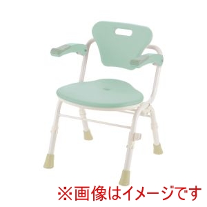 リッチェル リッチェル 514574 140066 やわらかシャワーチェア クレオ折りたたみ 防カビプラス 肘掛付460 ライトグリーン メーカー直送 法人限定 北海道沖縄離島不可