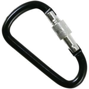 基陽 KH 基陽 85A-3 アルミカラビナ 8mm D環付 黒