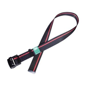 基陽 KH KH 47413RF アルミバックル胴ベルト 1200mm 黒/緋 基陽