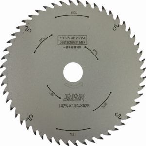 チップソージャパン TIP SAW チップソージャパン DB52-147F ドイツベストマックス フッ素 一般木工/集成材用 147×1.5×52P